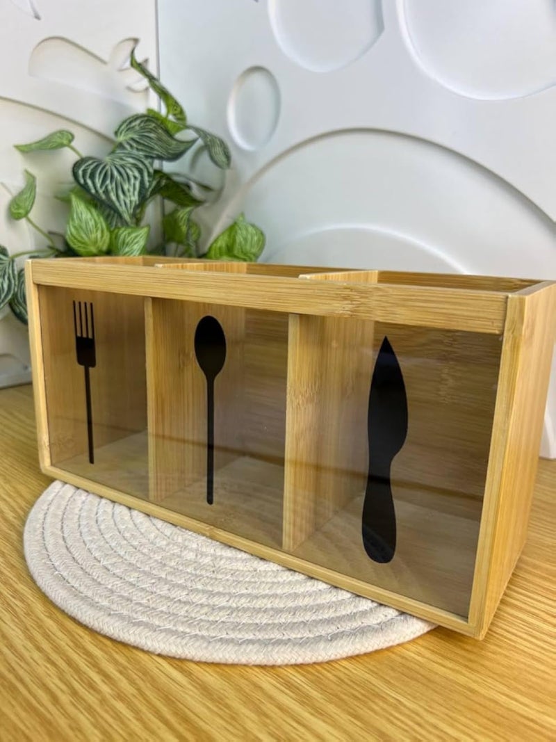 Attractive, distinctive cutlery holder. This spoon, fork, and knife holder also looks great on your kitchen counter. Single-Piece